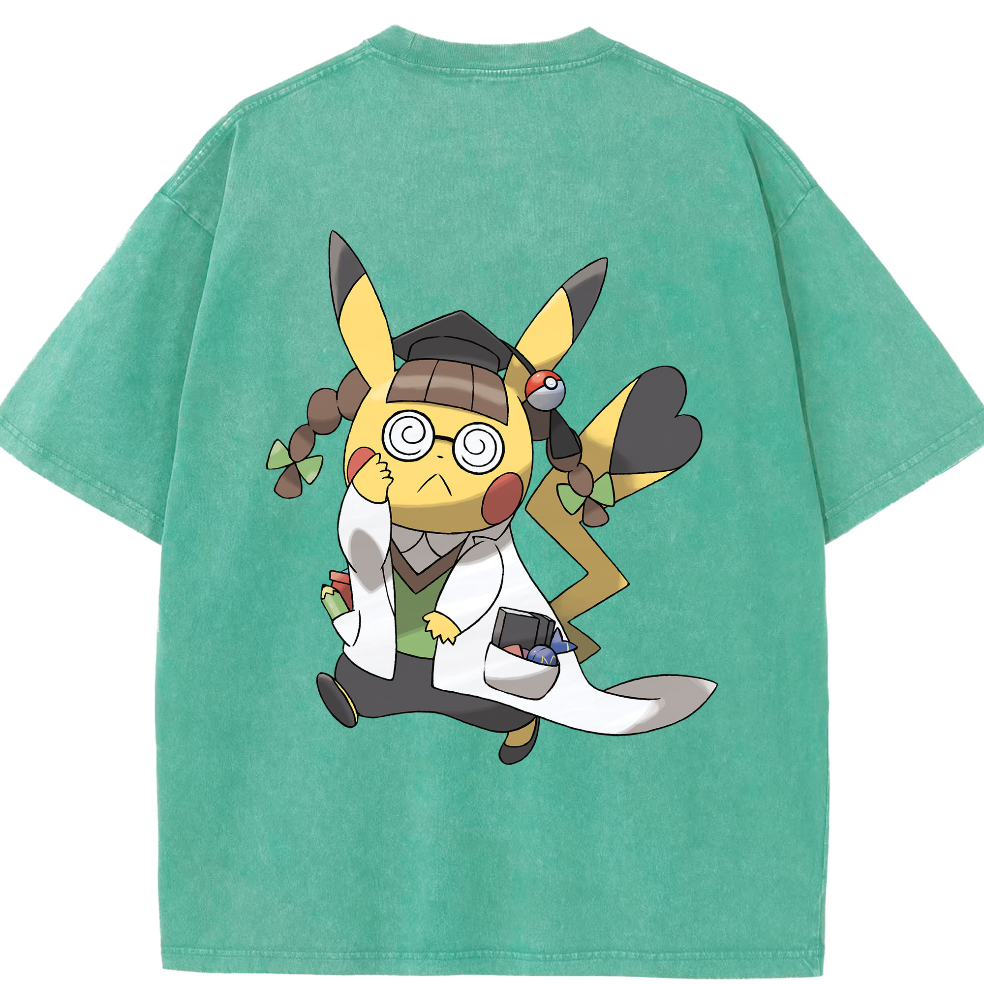 （画像用） ポケットモンスター Pokémon 綿100% ヴィンテージ風 半袖Tシャツ（背面プリント）